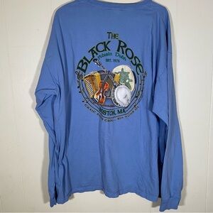 The black rose Boston Irish music double sided men’s 2XL unisex long sleeve tee